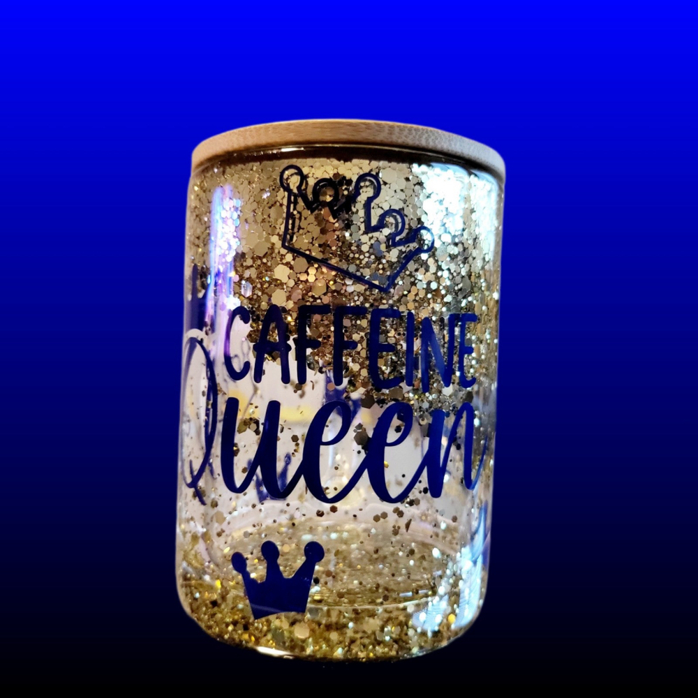 Snowglobe mug with handle